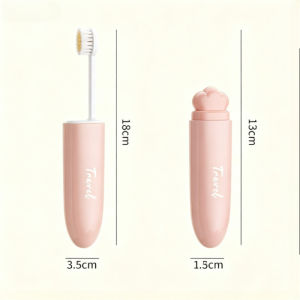 2-IN-1 Foldable Travel Toothbrush Set/Portable Soft Bristled Toothbrush with Protective Cap/Hygienic Travel & Daily Use