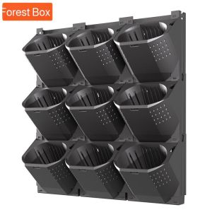 Wall-mounted plant wall plastic flower pot enclosure vertical greening planting pot forest box PP large flower trough