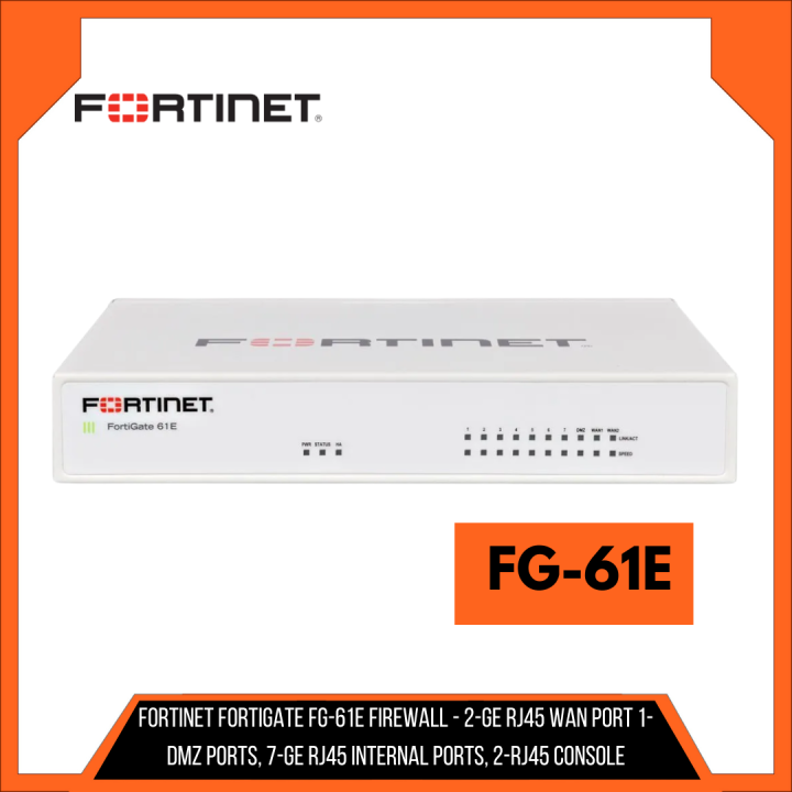 Fortinet Fortigate Fg 61e Firewall 2 Ge Rj45 Wan Port 1 Dmz Ports 7