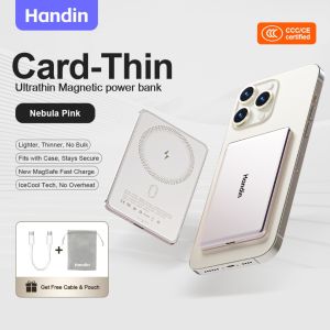 [CCC ]Handin 6000mah/12000mah ultra thin powerbank PD22.5W fastcharging for Android Free Magnetic Ring