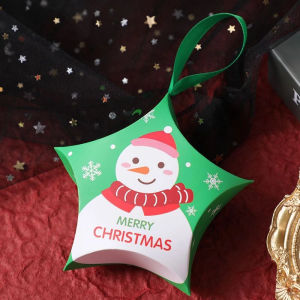 TC Kantong Karton Motif Natal Goodie Bag Christmas Season Bentuk Bintang R1195