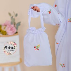 Mukena Terusan PUTIH buket  MELATI Couple Anak Remaja Dewasa | Al Arsyad