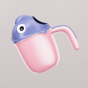 HamshMoc Cute Cartoon Children Shampoo Cup Shower Spoon Water Ladle Children Bathing Toy Thickened with Lid Bath Water Scoop for Newborn Baby Safety Care Household