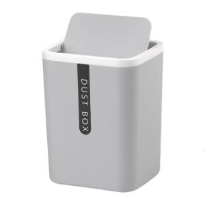 Tabletop Plastic Small Waste Bin with Lid Countertop Garbage Basket Trashbox Home Office Supplies Sundries Barrel Box