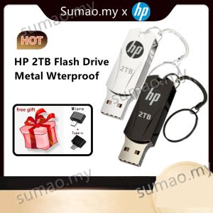 ♥【Readystock】 + FREE Shipping+ COD ♥ 【COD】【Free Shipping】【Free gift】32GB 64GB 128GB 256GB Flash Drive Hp Metal Waterproof USB 3.0 USB Pendrive pen Drive