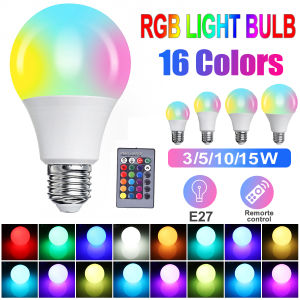 [Welight Up] Smart Light Bulb E27 RGBW 16 Colors Dimmable Ampoule LED Smart Lights With Remote Control Energy Save Adjustable Brightness Home Hotels Clubs Malls Decoration