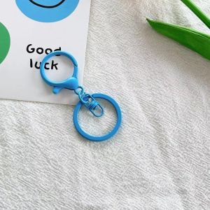 10 PCSKey chain Colored zinc alloy keychain hanging buckle pendantIron ring，Key chain