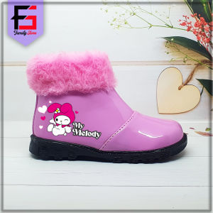 Sepatu Boots My MELODY Anak Perempuan Fashion Modis / Sepatu Boots Resleting Anak Motif Bunny Lucu