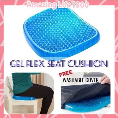 Soft Gel Sitter Flex Seat Cushion Honeycomb Design Silicone Breathable Non Slip Elastic Summer Ice Cool Pad Car Office
