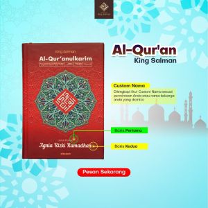 Al-Qur'an King Salman Ukuran A4 (21 cm x 297 cm) Bisa Custom Nama