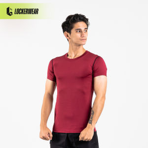 Kaos Compression Lengan Pendek Pria Stretch Elastis Manset Baselayer Olahraga Short Sleeve Gym Fitness Lari Running Jogging Sport
