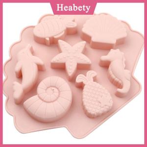 Heabety Sinh vật biển Silicone molder fondant nướng bánh sô cô la nhựa DIY cá khuôn công cụ trang trí cupcake Topper