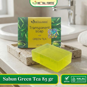 METAL FORTIS Sabun Mandi Extract Green Tea 85 Gr Transparent Soap Dengan Vitamin E Menjaga Kelembaban Kulit MET