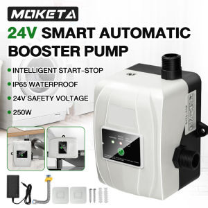 Moketa Water pump Shower booster pump Pressure water pump 24V 250W Automatic Household for Shower