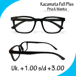 KACAMATA PLUS PRIA DAN WANITA / KACAMATA BACA / KACAMATA RABUN DEKAT MODEL KOTAK TERSEDIA UKURAN +1.00 SAMPAI +3.00 TERKINI