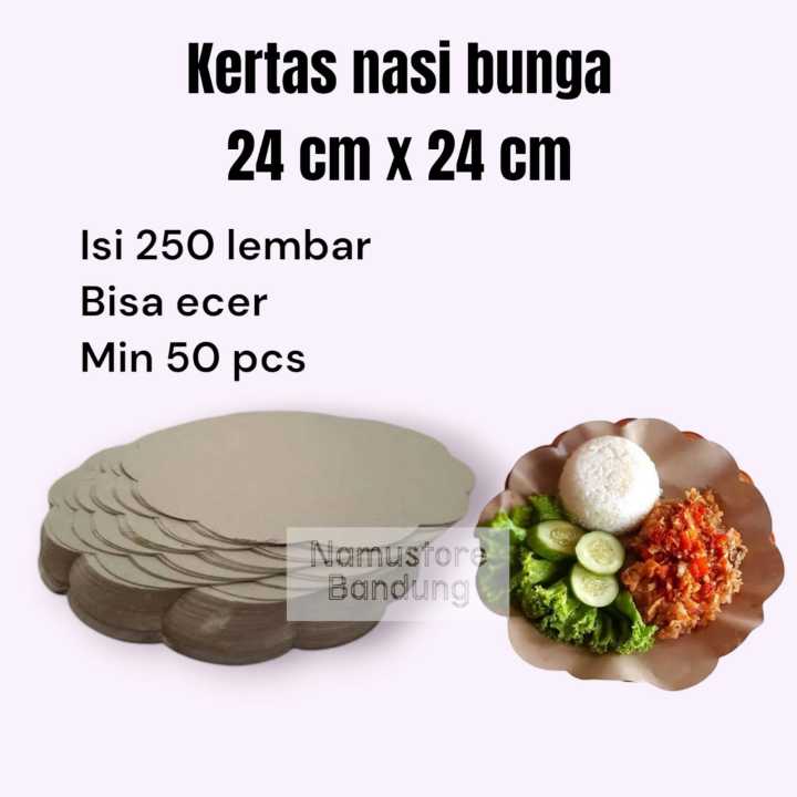 Isi Lembar Kertas Nasi Bulat Cm Kertas Nasi Bunga Kembang Kertas Minyak Kertas Nasi