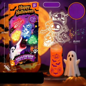 Halloween LED Light Stick Kids Glowing Toy Flashing Light Up Wand Children Festival Party Supply for Costume Party Celebration and Gift