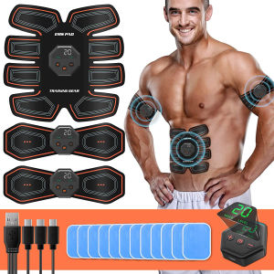AEEMS Abdominal muscle tape   Muscle Stimulator LCD Screen ABS Electric Abdominal Muscle Stimulator  USB Rechargeable Abdominal Muscle Stimulator