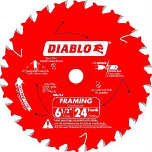 Diablo 6-1/2 in. x 24-Teeth Framing Saw Blade Power Tool Accessories
