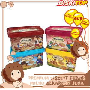 BISKITOP - WAFER CUBE 180G Wafer Anak Dewasa Cemilan RenyahCemilanCocok Dimakan bersama Keluarga