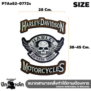 Large Embroidered Harley Owners Group Back Patch for Sewing onto Leather Vests When Riding Motorcycles