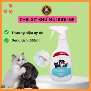 Bioline Pet Odor Eliminator Spray for Cats & Dogs - 500ml Deodorizing Formula