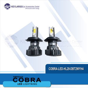 LED COB HEADLIGHT 5400 LUMEN DARK BREAKER TITANIUM 2PCS H4 6000K/3000K COPPER CERAMIC METAL