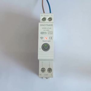 WCB1 Smart WiFi Switch Timer 1P 18mm 63A Circuit Breaker Relay DIN Rail Smart Energy Monitor Meter Remote Control by Tuya APP Over or Under Voltage Protector Relay Switch for Household Appliaes