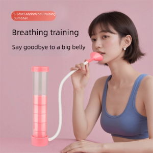 GOOD MOOD BEAUTY ปรับความต้านทานได้ ดัมเบลหายใจ หายใจทางหน้าท้อง ผู้ฝึกความจุปอด ดัมเบลฝึกกล้ามเนื้อหน้าท้อง ใหม่ ไดอะแฟรม ชุดฝึกหายใจ ออกกำลังกายปอด