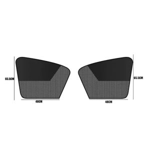 2PCS New Magnetic Car Window Sunshade Cover Summer Sun Protection Side Rear Window Curtain Black Mesh Sun Shade Cover Car Accessories