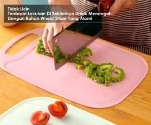 CHERRY CUTTING BOARD (RANDOM) TALENAN PLASTIK ANTI SLIP TALENAN ANTI JAMUR TALENAN DAPUR BUAH SAYUR