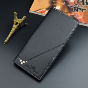 Warbase Bifold Long Wallet Premium Fashion PU leather Men Card Holder Coin Wallet Long Purse Dompet Lelaki - M121