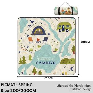 Camping Mat Outdoor Waterproof Picnic Mat Camping Tent Carpet Camping Blanket Tikar Picnic Moisture-proof Beach Mat Tikar Berkelah