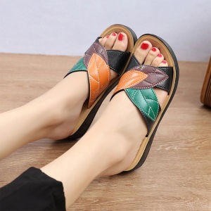 รองเท้าผู้หญิง รุ่น ใบซ้อน3ฤดู ส้นหนา 3cm ยาง PVC พื้นนิ่ม ใส่สบายเท้า พื้นยางกันลื่น คุณภาพดี