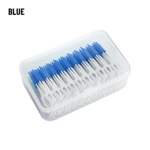 MARRIITT 160pcs/box Soft Silicagel Interdental brush Tooth Gap Gum Massage Dental Floss Pick Blue/Green Teeth Cleaner Oral Care