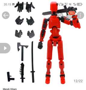 DUMMY 13 TITAN 13 T13 JOINTED POSEABLE ACTION FIGURE LUCKY Custom Color 3D Print TITAN 13 T13 Mainan Toy Toys Hobi Hobby Hobbies Koleksi Collection Robot Mecha Mannequin Manekin Figur Artikulasi Articulated Viral Printing Cetak Boneka Doll Anak