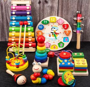 Bộ Đồ Chơi Gỗ Giáo Cụ 9 Chi Tiết Cho Bé Combo Đồ Chơi Gỗ Phát Triển Trí Tuệ 9 Món Cho Bé Từ 1 - 4 Tuổi