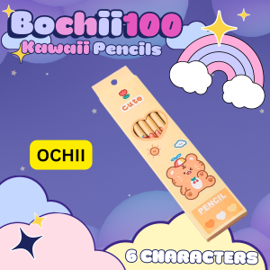 BOCHII100 6pcs/1set/ Cute Cartoon HB Pencils With Eraser Tip. cute pencils for children holiday gifts for kindergarten prizes | Pencils For Writing Drawing Sketching Stationery Prize Gift