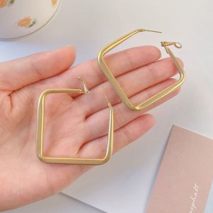 S925 Earrings Matte Large Fashion Earrings Set Jewelry Korean Alloy Stud Earrings dangle earring for Women