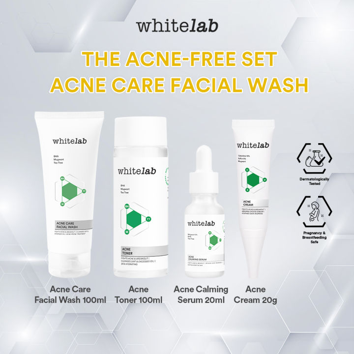 Whitelab The Acne-Free Set Acne Care Facial Wash | Lazada