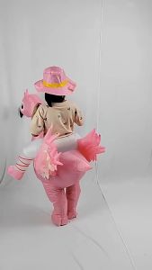 alo Flamingo inflatable costume Halloween party funny cartoon character costume Christmas ostrich inflatable costume