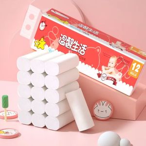 กระดาษทิชชู่ไร้แกนPure Wood (แพ็ค 12 / 14 / 16ม้วน)กระดาษเช็ดหน้า กระดาษอเนกประสงค์ ในครัว ห้องน้ำ กระดาษชำระ กระดาษทิชชู กระดาษทิชชู่เช็ดหน้า ทิชชู่