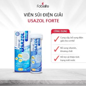 Viên Sủi Usazol Fobe Bổ Sung Điện Giải Cơ Thể N2 - Hộp 10 viên