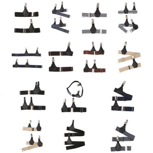 2Pcs Mens Sock Garters Belt Sock Suspenders Adjustable Nonslip Sock Strap Socks Holder with Metal Clips for Stockings