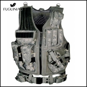 Fuguiniao Multi-Pocket Swat Army Tactical Vest Adult Adjustable Tactical Armor Shirt-Ventilated Outdoor Training Jacket High Quality Tactical Vest