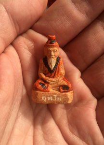 Mini Statue Thai Amulet (Prevent Ghost & Black Magic) Tiger face lersi Pho Jao Saming Prai