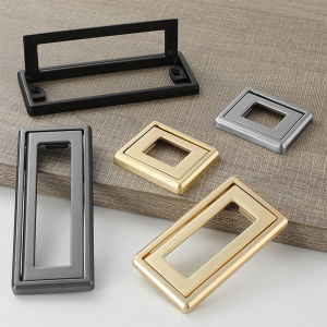 Onuobao Invisible Drawer Flat Handle Furniture Concealed Buckle Pull Meatel Metal Surface Mounted Handle