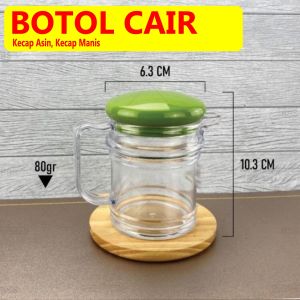 Tempat Kecap Asin Botol Bumbu Garam Lada Saus Chili Oil Minyak Sendok Teko Cuka