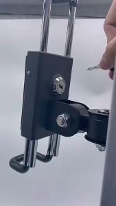 Wall Mount Tablet Stand Stretchable Wall Holder with Anti Theft Security Lock Adjustable Metal Wall iPad Stand for iPad 7-13inch