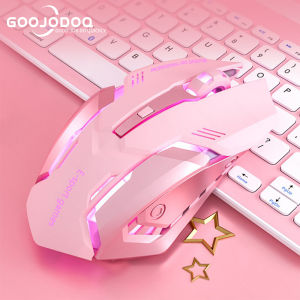 GOOJODOQ Gaming Mouse USB Receiver Ergonomic Wireless Mouse 1600 DPI Three Gear Optical Bluetooth Quiet Mute For PC Laptop Computer